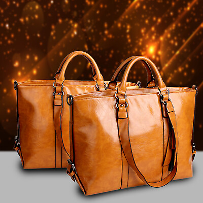 #ad New Women Large PU Leather Tote Bag Commute Handbag Shoulder Satchel Bag Elegant