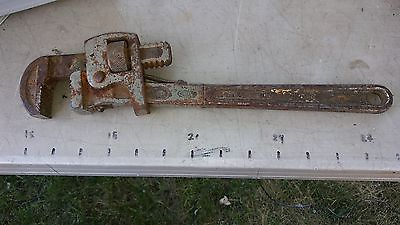 7XX20 DUNLAP 14quot; ADJUSTABLE WRENCH FOR ANTIQUE VALUE NOT USEABLE POOR COND