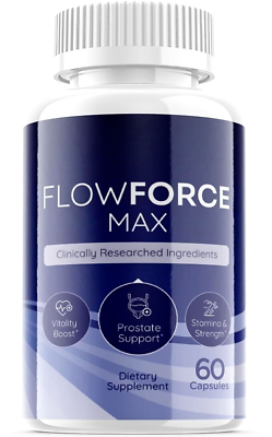 #ad 1 Pack Flow Force Max Male Vitality Supplement Pills 60 Capsules Free Shipping