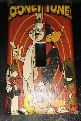 #ad Custom Handmade Looney Tunes Style#1 Single Toggle Light Switch Cover