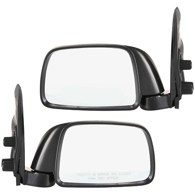 #ad #ad Set Of 2 Mirror Manual For 1995 2000 Toyota Tacoma Left Right Textured Black