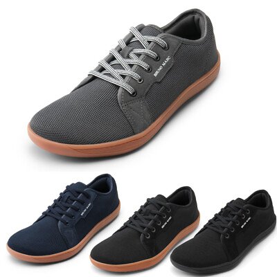 #ad Men#x27;s Wide Toe Box Casual Barefoot Shoes Zero Drop Minimalist Sneakers Size 8 14