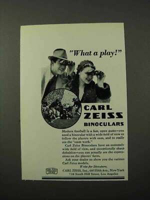 1931 Carl Zeiss Binoculars Ad What a Play