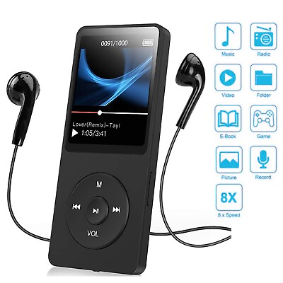 Support 128GB Bluetooth MP4 MP3 Lossless Music Player FM Radio Recorder Sport Hf