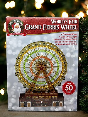 #ad #ad Mr Christmas World#x27;s Fair Grand Ferris Wheel Musical Animated 50 Songs New inBox