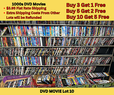 DVD Movies Pick amp; Choose Lot 10 $2.99 Combined Shipping FREE DVDS W PURCHASE