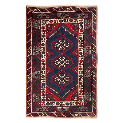 #ad Geometric Designed Wool Pile Rug Turkish Carpet Handmade Washable Rug 16414