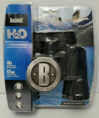 #ad Bushnell H2O Black Porro Prism Binoculars 10 x 42 mm 134211C