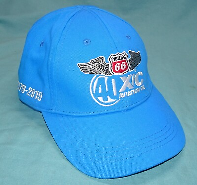 BLUE PHILLIPS 66 X C XC AVIATION OIL 40 YEARS 1979 2019 HAT Cap Logo embroidered