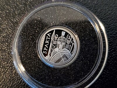 #ad 2023 Cook Islands Sparta .5g Platinum Proof Coin 1 2g 1 2 Gram .9995 SPARTAN