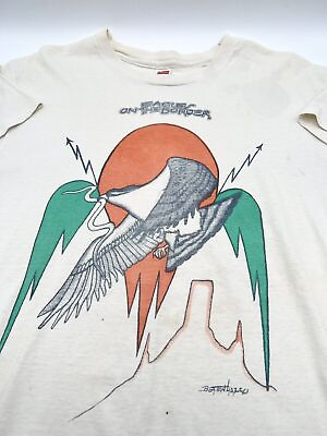 #ad Vintage 70s Eagles On The Border Band Shirt Unisex Heavy Cotton Men Women KV7057