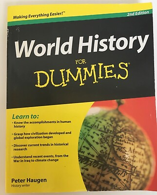 #ad World History for Dummies by Peter Haugen 2009 Trade Paperback . 2nd Edition