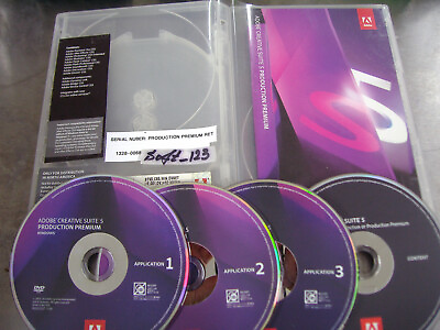 Adobe Creative Suite CS5 Production Premium Windows Full Retail DVDs w Serial