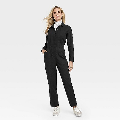 #ad Women#x27;s Button Front Coveralls Universal Thread
