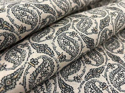#ad Jasper Michael S. Smith Linen Print Fabric Gainsborough Paisley River 5.80 yd