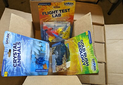 #ad Lot of 18 Science Kits Crystal Animals Flight Lab and Gold Rush 6 of each