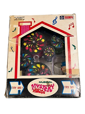 #ad Rare Vintage Windup Musical Kaleidoscope Plays Music Figure Doesn’t Move