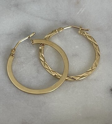 #ad 14k gold Hoop earrings