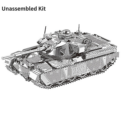 #ad 1:100 3D Metal Kits Chief Tank MK50 Military DIY Vehicle Model Unassembled Kit