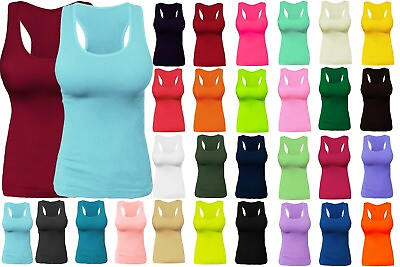 Ribbed Racerback Tank Top Camisole One Size