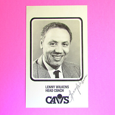 #ad SIGNED Post Card Lenny Wilkins Autograph NBA Cavs Coach Cavaliers AUTO