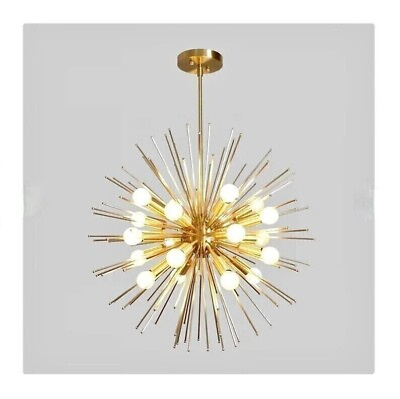 #ad 20 Light Brass Sputnik Ceiling Light Fixture Italian Brass Ceiling Lamp Lighting