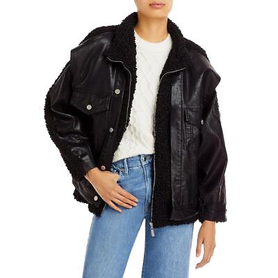 #ad BLANKNYC Womens Faux Leather Utility Motorcycle Jacket Coat BHFO 1414