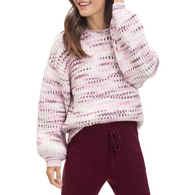 #ad Splendid Womens Space Dye Ballon Slee Knit Pullover Sweater BHFO 1108