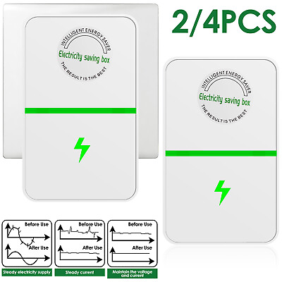 #ad 2 4pcs Pro Power Saver Energy Saver Household Power Saver Electricity Saving