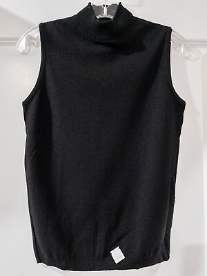 #ad #ad NEW Vintage 70s Women’s Black Nylon Shirt Vest Size S M