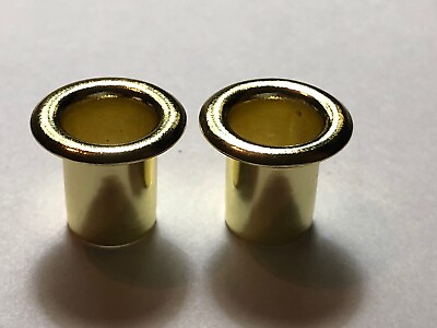 #ad 2 NEW Badge Grommet Style Drum Air Vent brass for Bass Snare Tom Build 16 X 14mm