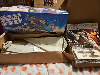 #ad 1980s Star Wars Models Lot Of 3 Star Destroyer Y wing READ