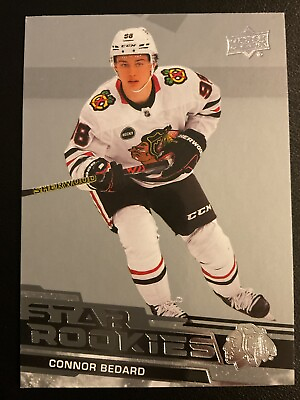 #ad Connor Bedard 2023 24 Upper Deck Star Rookies RC Card #1 **Quantity Available**
