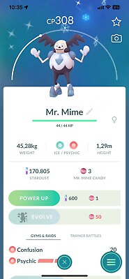 Shiny Mr Mime Galarian Galar From Wild MlNl P T C Read Description