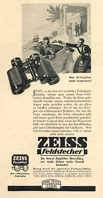 Zeiss binoculars 1929 German ad by Felix Schwormstadt Carl Jena advertising