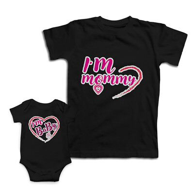 #ad Mom and Baby Matching Outfits Your Baby I Will Be Heart as Long Am Living Heart
