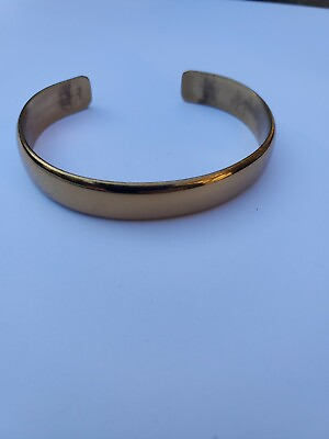 Sergio Lub Gold Tone Cuff Simple Bracelet California Bangle