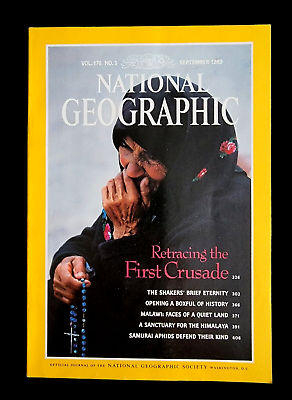 #ad VTG National Geographic Magazine September 1989 Retracing The First Crusade
