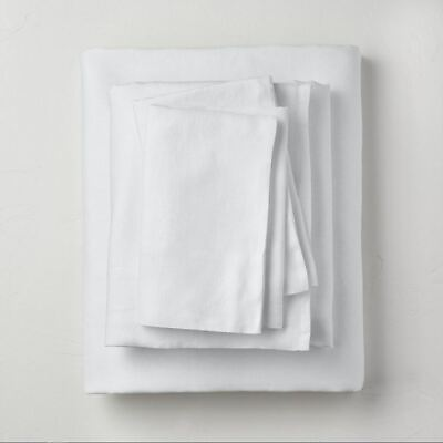 #ad 100% Washed Linen Solid Sheet Set Casaluna