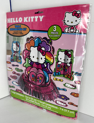 #ad #ad Hello Kitty Birthday Party Decorations Table Decorating Kit 3 Pieces amp; Confetti