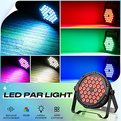 #ad 36LED RGB Par Can Stage Lighting DJ APP Control Disco Par Light RemoteTripod