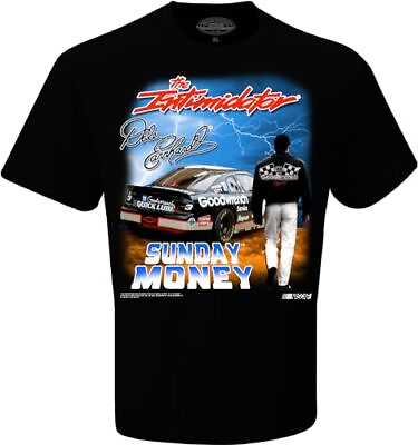 #ad Dale Earnhardt Sr #3 NASCAR The Intimidator Sunday Money Adult Black Shirt
