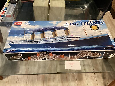 #ad Academy R.M.S. Titanic model kit #1458 1 4000th open box sealed contents