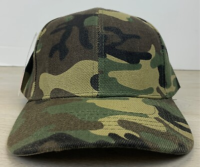 #ad Army Baseball Hat Green Camo Hat Adjustable Adult Green OSFA Adjustable Cap Hat