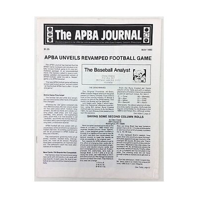 #ad APBA APBA Journal Volume 16 #10 quot;APBA Unveils Revamped Football Gam Mag Fair