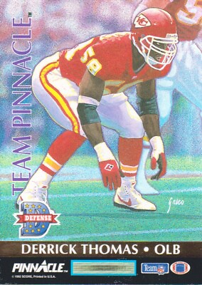 #ad #ad 1992 Pinnacle Football Team Pinnacle #2 Barry Sanders Derrick Thomas