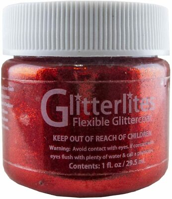 #ad Angelus Ruby Red Leather Glitter Paint 1 fl.oz