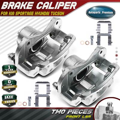 #ad 2x Brake caliper w Bracket for Kia Sportage Hyundai Tucson Front Left amp; Right
