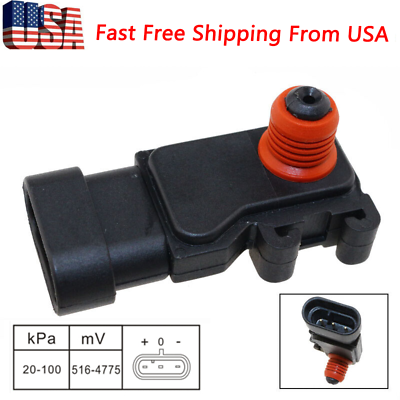 #ad MAP SENSOR MANIFOLD ABSOLUTE PRESSURE FOR GM VEHICLES AS60 HIGH PERFORMANCE