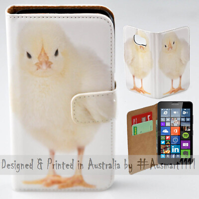 For Nokia Series Cute Chick Portrait Print Wallet Mobile Phone Case Cover